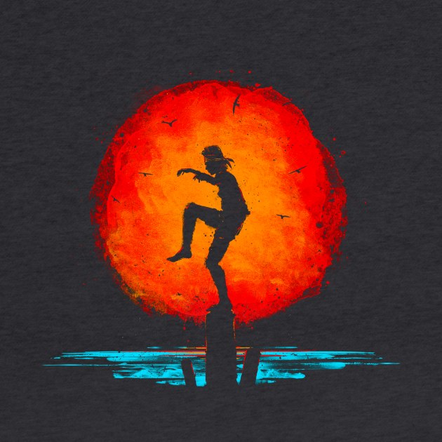 Karate Kid Minimal Tribute Painting by barrettbiggers